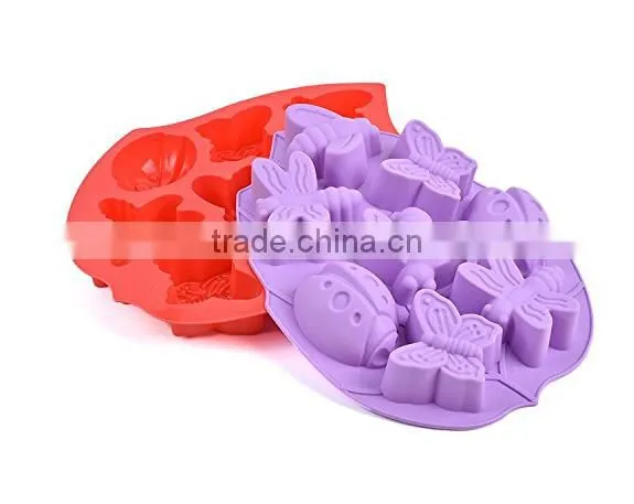Animal Cake Soap Silicone Mold Baking Pan(Lady Bugs,Butterflies,Bees and Dragonflies) photo-3