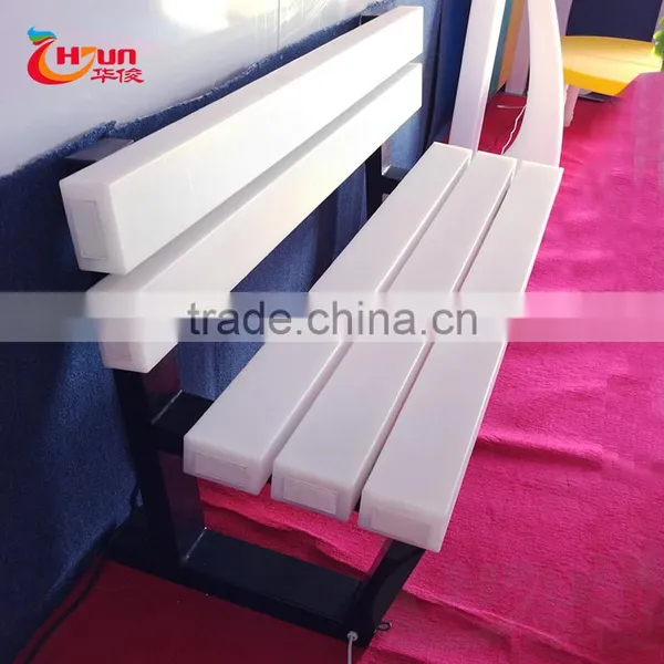 Outdoor Furniture Plastic Patio Bench RGB Lights Cheap Price photo-6