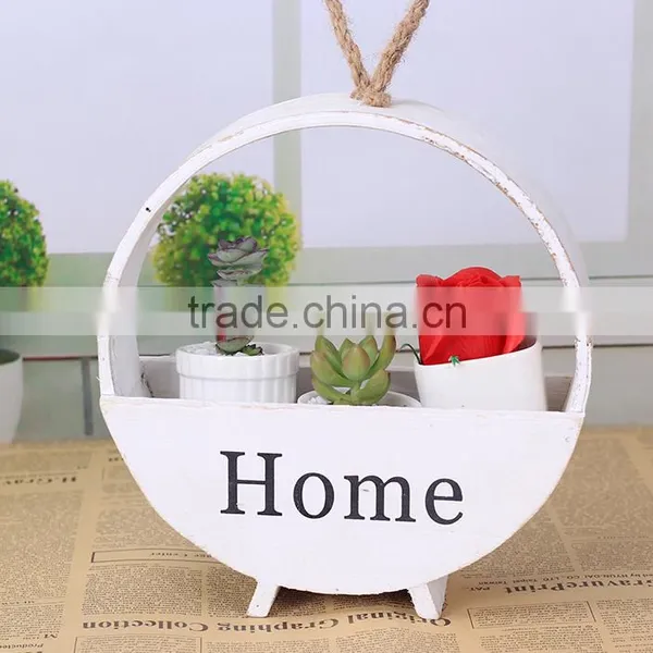 2016 High Quality Wall Hanging Houseware Decoration Wooden Flower Pot photo-6