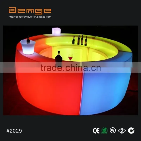 hot sale remote control led round bar counter