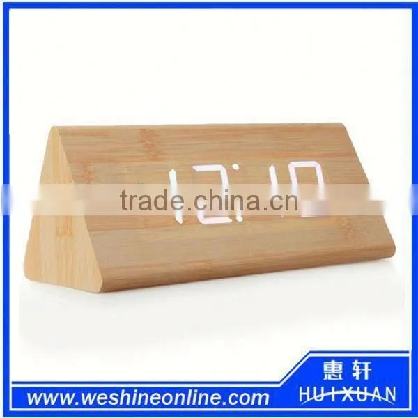 YIWU HUIXUAN Wholesale Smart Led Wood Clock for Home Decoration