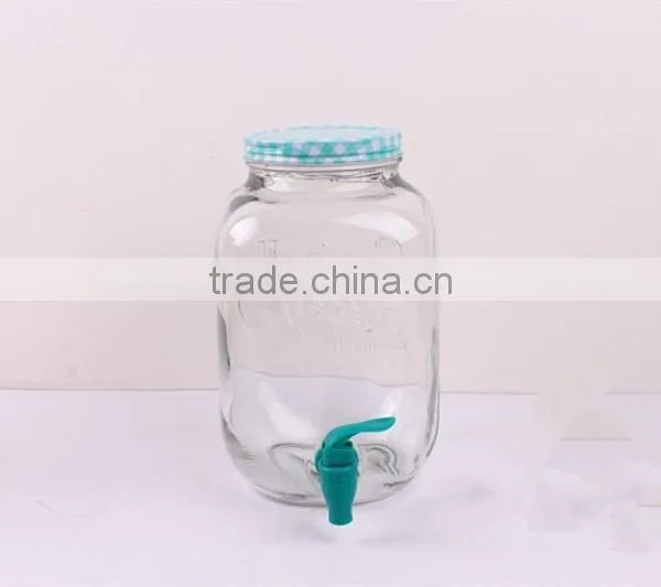 Clear Glass Beverage Dispenser Jar With Faucet photo-4
