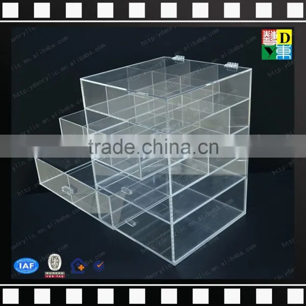 2016 Latest Plexiglass Cosmetic Box/ PMMA Acrylic Makeup Multi Storage Case photo-5