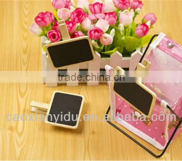 Wholesale in Stock Mini Wooden Clip Blackboard Free Wedding Gift Tags Decorative Gift Tags Multi-function Tag Message Folder photo-5