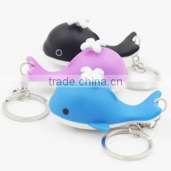 LED Night-light Sound Production Whale Original Key Chain photo-2