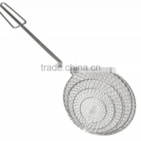 Hot Sale Stainless Steel/zink Plated Metal Noodle Skimmer With Bamboo Handle photo-6