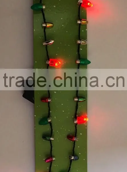 Christmas 8 Lights Blinking Flashing Bulb Led Necklace photo-4