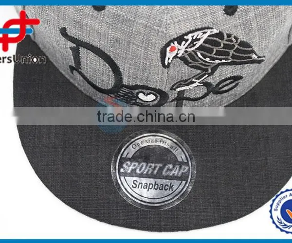 2017 New Product Best Seller Denim With Embroidered Letter 6 Panel Hat photo-3