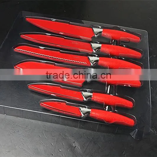51007 6 Pcs Non-stick Knife Set With Rubber Handle photo-5