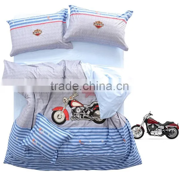 Classic Designer European Colorful Pigment Printed 4 Pcs Comforter Bed Cover Bedding Set photo-5