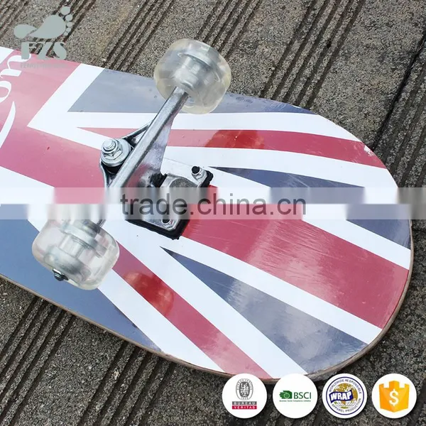 HSJ252 31*8 Inch Classic 4 Wheels Complete Skateboard Skates PU Wheels photo-5