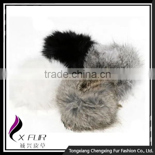 CX-A-28B Wholesale Cute Genuine Rabbit Fur Wide Cuff Bracelet photo-5