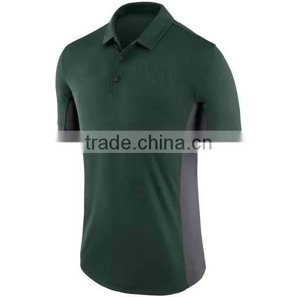 MGOO Factory Wholesale Sport Wear Gym Wear Polo T-Shirt Mens Dry Fit Polo Shirt Splicing With Two Colors photo-3