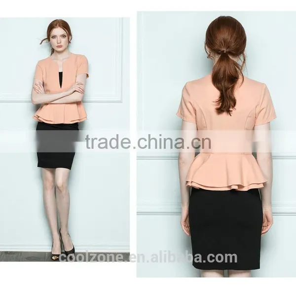 Women Summer Two Pieces Business Suits Office Lady Uniform photo-6