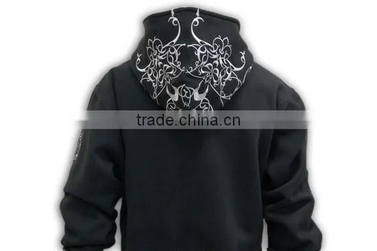 Hot Sell Good Quality Wholesale Unique Design Black Bulk Zip Baggy Hoodies photo-3