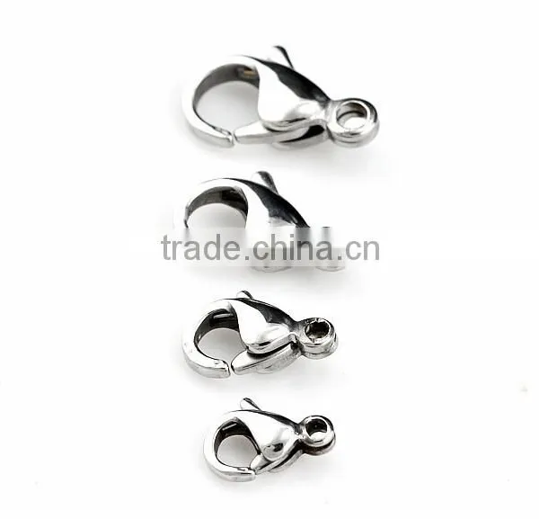 316L Stainless Steel Lobster Claw Clasp, DIY Chain Jewelry Findings Accessories photo-2
