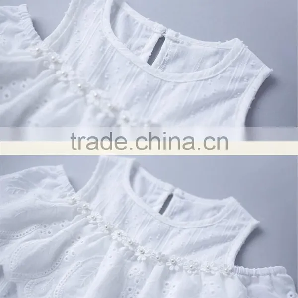Wholesale Children Off Shoulder Full Blouse Design Solid Color Shirts Baby Girls New Style Lace Shirt photo-5