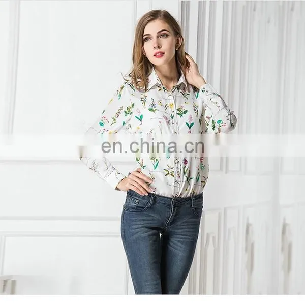 Latest Printed Blouse Designs,ladies Western Blouse,women Chiffon Blouse