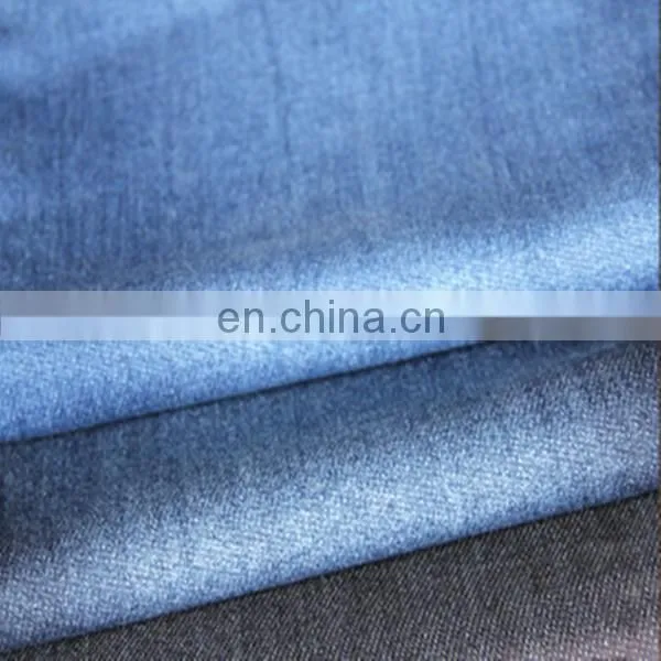 Cotton /spandex Stretch Denim Indigo Blue Denim With 11oz Stone Washed Denim Fabric photo-2