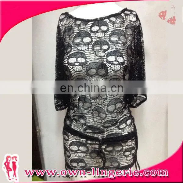 Sexy Women Swimwear Bikini Women Summer Beach Off-shoulder Women Lace Sexy Beach Dress photo-3
