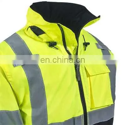 3m Reflective Winter Safety Jacket Two Tone Lime Yellow Reflective Jacket/Workwear Men's Reflective Safety Jackets/2lo photo-4