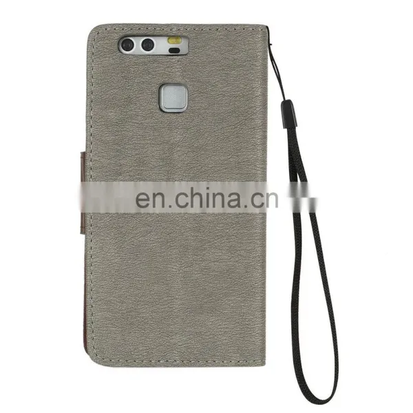 Wallet Style PU Leather Case ,Card Holder With Strap Case for Huawei Ascend P9 photo-2