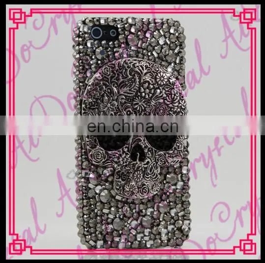 Aidocrystal Skull Bling Crystal Mobile Accessories Diamond Cell Phone Case Cover
