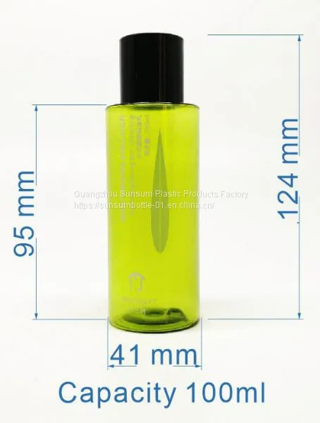 3.3oz 100ml PET Plastic Smoothing Toner Bottle With Screw Cap photo-2