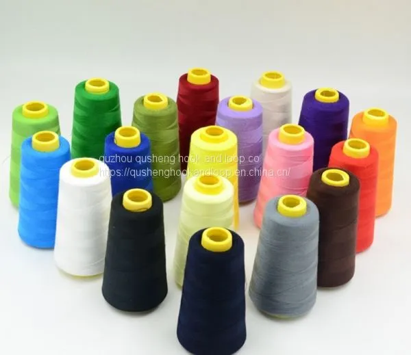 100% Polyester 40s/3 Optical White and Other Dyed Color 460 Gram Net Weight With Plastic Cone photo-2