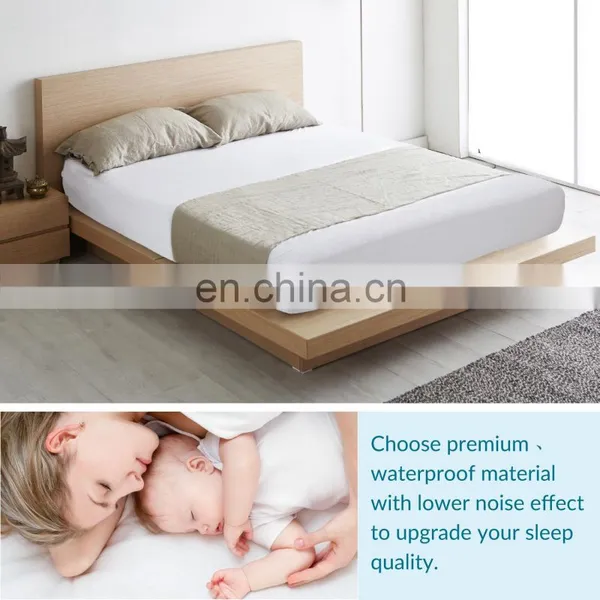 100% Polyester 39x75+15 Plain Water Proof Bed Protector Mattress Cover photo-4