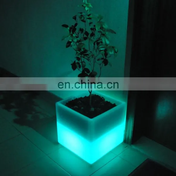 Decoration Plastic Furniture Led Lighting Flower Pot Planter Vase photo-4
