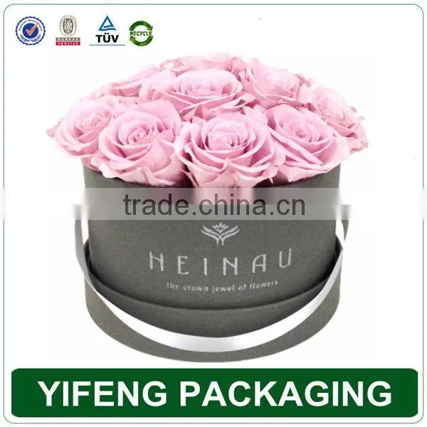 Flower Design Packaging Rose Round Flower Box For Flower Gift photo-2