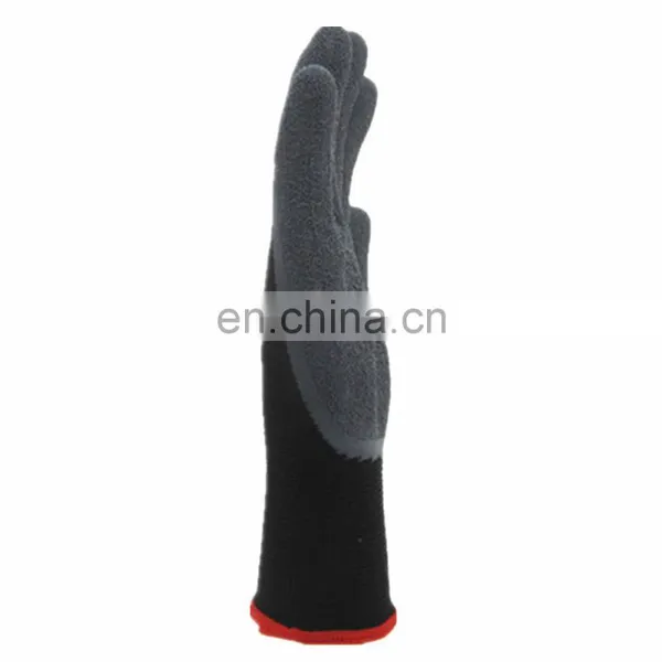 13guage Black Work Gloves Latex Coated Work Gloves Crinkle Latex Gloves Good Quality photo-4