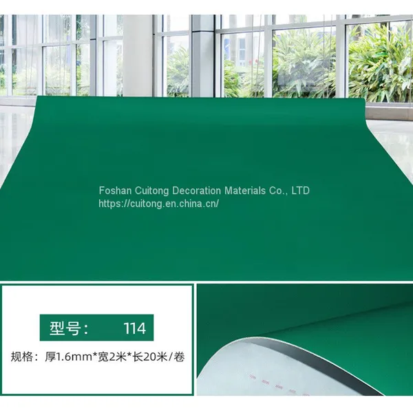 1.6mm Roll Rubber Floor Grey PVC Floor Rubber Foshan Wholesale Solid Color Plastic Floor photo-5