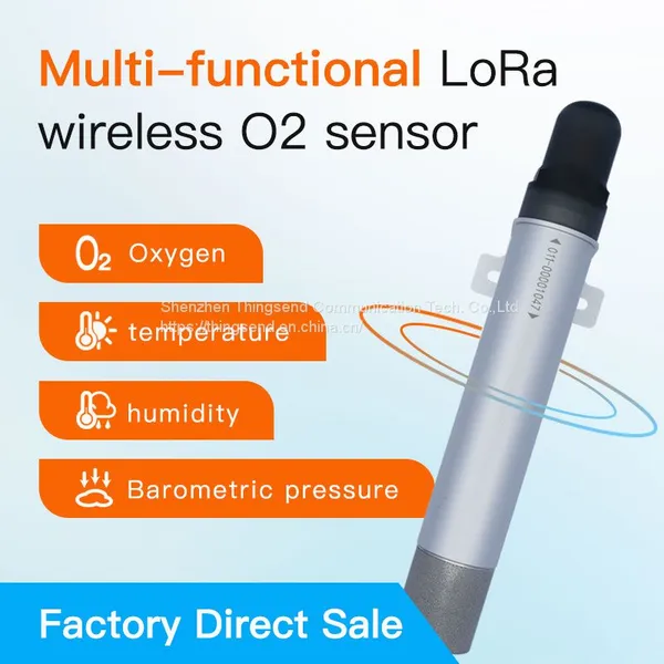 Battery Powered Oxygen Gas Detector Lora Wireless O2 Sensor