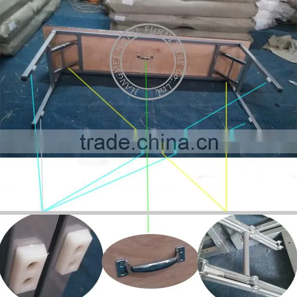 Wholesale Square Plywood Basswood Folding Dining Table For Hotel photo-4