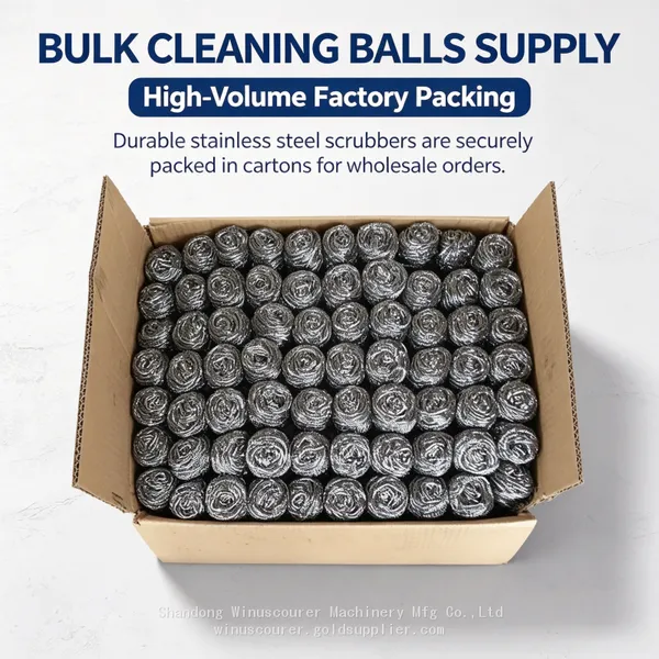 Factory Supply Large Size Steel Cleaning Ball Matching Sponge & Handle Sets photo-2