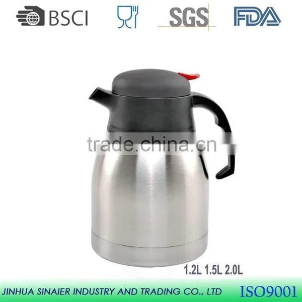 LFGB/EU Double Wall Stainless Steel Arabic Coffee Pot Dallah 1.2/1.5/2.0L photo-5