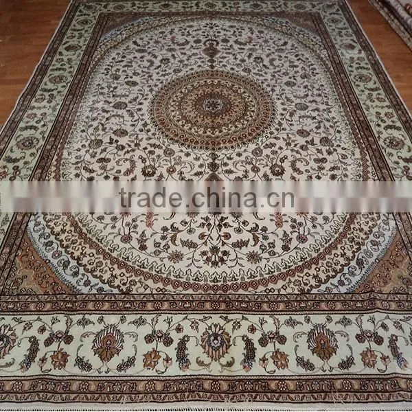 8x10 ft Hot Sale Room Decor Medallion Round Silk Carpets photo-4
