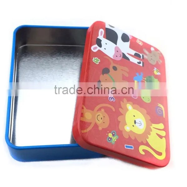 Lovely Rectangular Shape Kids Tin Container Box for Gift photo-4