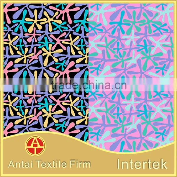 4 Way Stretch Knitted Printed Swimwear Fabric /Flower Design Printing Fabric photo-3