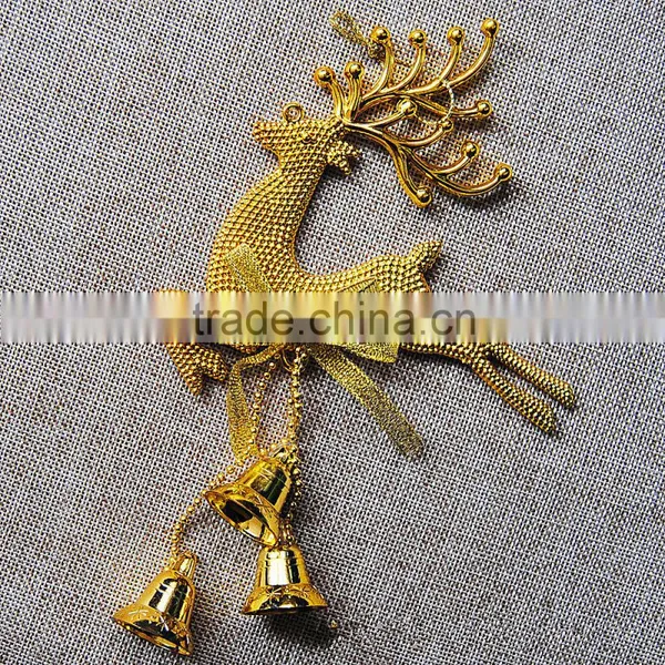 Hot Sale Gold Deer Plastic Bell Christmas Bell photo-3