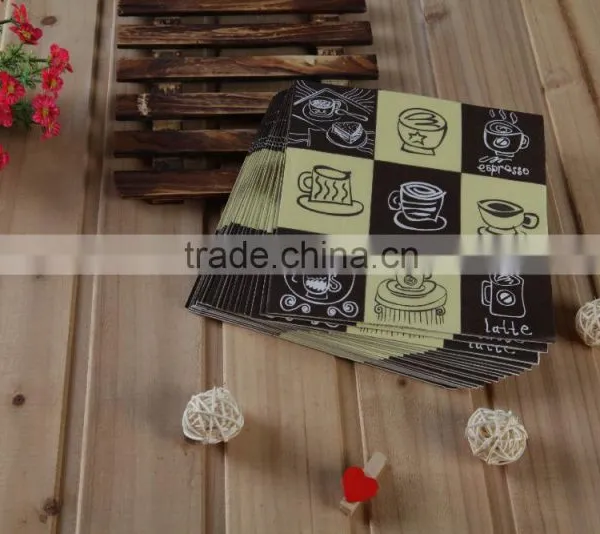 Virgin Wood Pulp 33*33cm Embossing Dinner Paper Napkin Coffee Napkin photo-2
