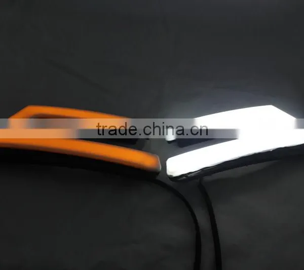 New LED Daytime Running Light for Fords Focuss 2011-2014 Fog Light With Amber Turn Signal DRL photo-4