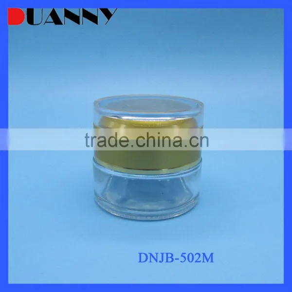 Wholesale Glass Jars Lids ,Wholesale Cosmetic Glass Jar Clear 50G With Plated-Colored Cap photo-2