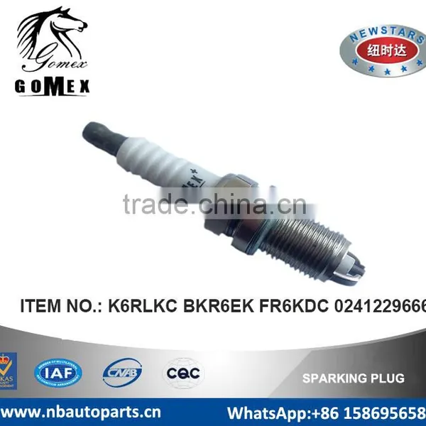 High Quality Auto Spark Plug K6RLKC BKR6EK FR6KDC 0241229666 for BMW OPEL PEUGEOT.etc.