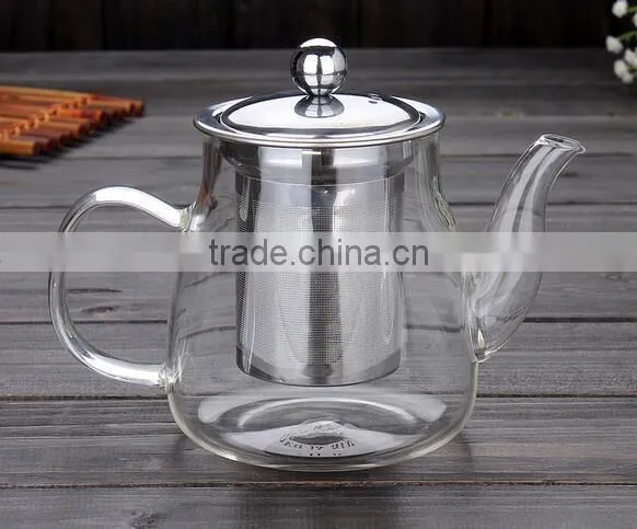 Quality Assured With Strainer Glass Pot With Lid Glass Tea Pot Warmer photo-2