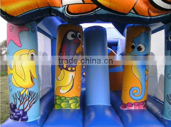 32ft Long Small Inflatable Seaworld Obstacle Course for Kids photo-5