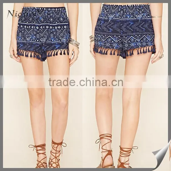 National Romantic Sue Middle Waist Shorts Wholesale Flannel Pants