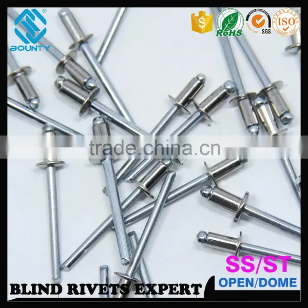 HOT SELLING HIGH QUALITY FACTORY OPEN END SS STEEL RIVET BODY STEEL ROD STEM BREAKSTEM POP RIVETS photo-2